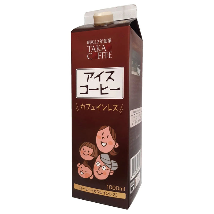 【送料込み】【大阪府】高尾珈琲 カフェインレス アイスコーヒー 無糖1000ml 4本入り - ROJI日本橋 ONLINE STORE