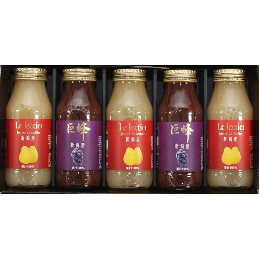 【送料込み】【新潟県】ルレクチェと巨峰ジュース180ml×5本ギフト - ROJI日本橋 ONLINE STORE