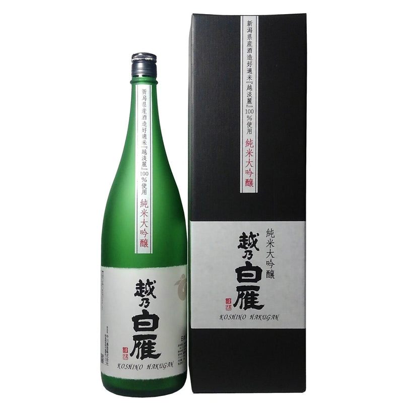 中川酒造 越乃白雁 純米大吟醸 越淡麗 1.8L - ROJI日本橋 ONLINE STORE