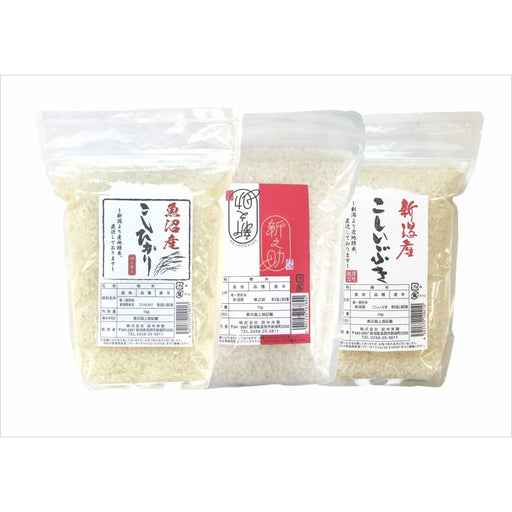 【送料込み】【新潟県】新潟のお米食比べ 1kg×3 - ROJI日本橋 ONLINE STORE