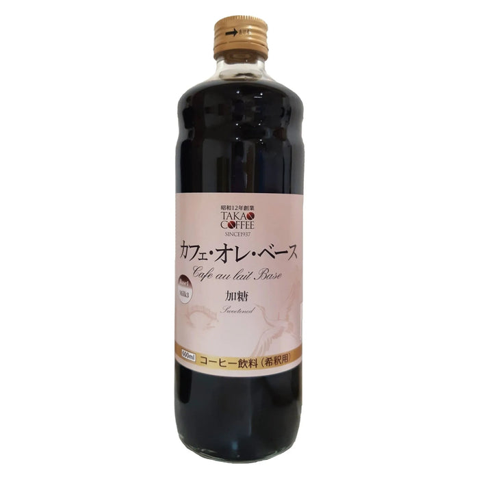 【送料込み】【大阪府】高尾珈琲 カフェオレベース加糖希釈用600ml 4本入り - ROJI日本橋 ONLINE STORE