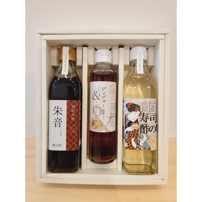 【送料込み】【三重県】御蔵酢 【朱音+&vinegar+白酢の寿司と酢の物の酢】3本入 ギフトセット - ROJI日本橋 ONLINE STORE
