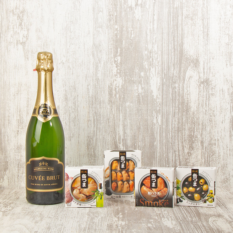 スパークリングワインとおつまみセット