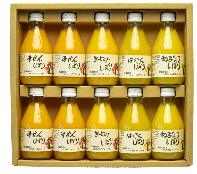 【送料込み】【和歌山県】伊藤農園　１００％ピュアジュース４種飲み比べ１０本 - ROJI日本橋 ONLINE STORE