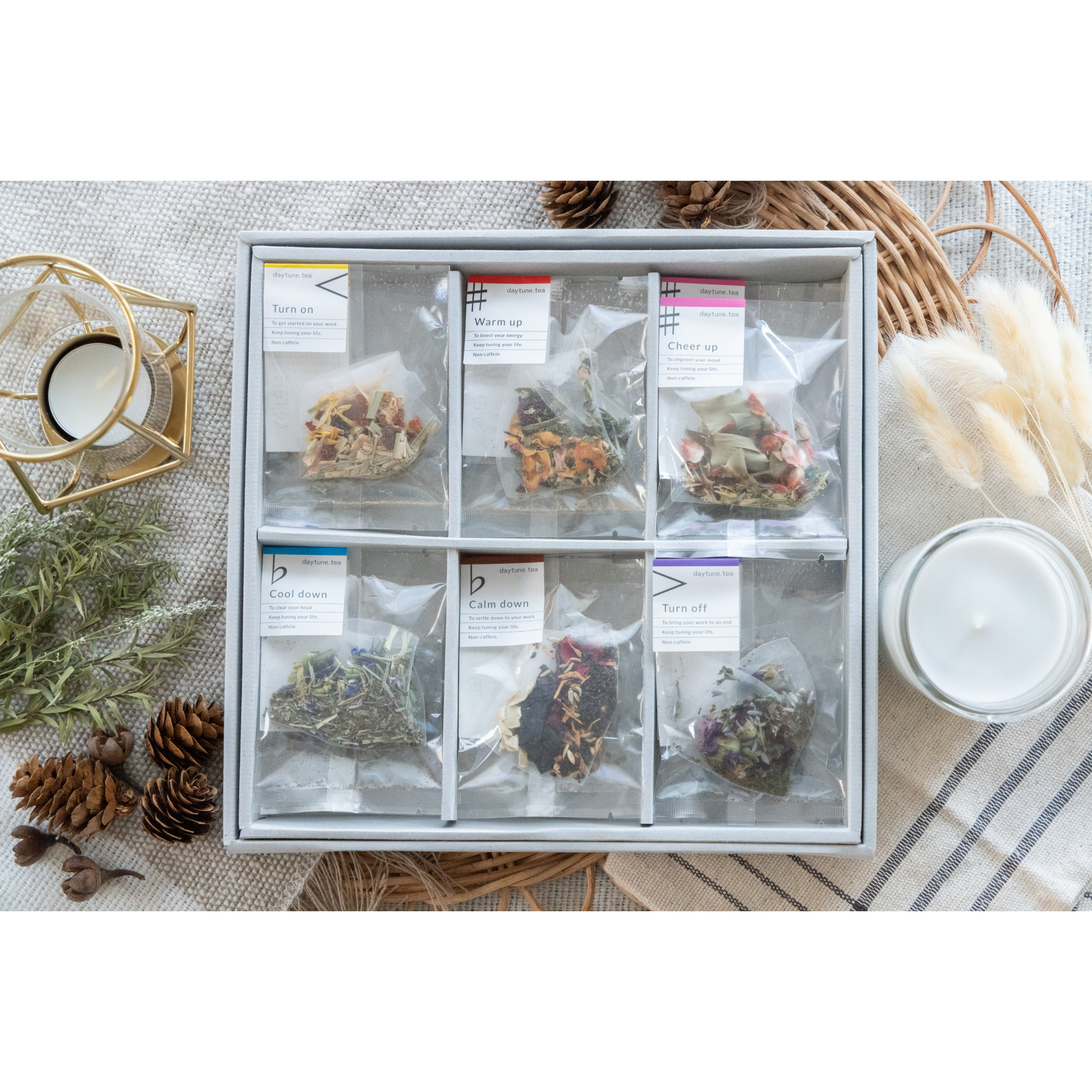 【送料込み】【ノンカフェイン・有機/無農薬】クラフトハーブティー daytune. tea ボックス・M(6種類×2個）