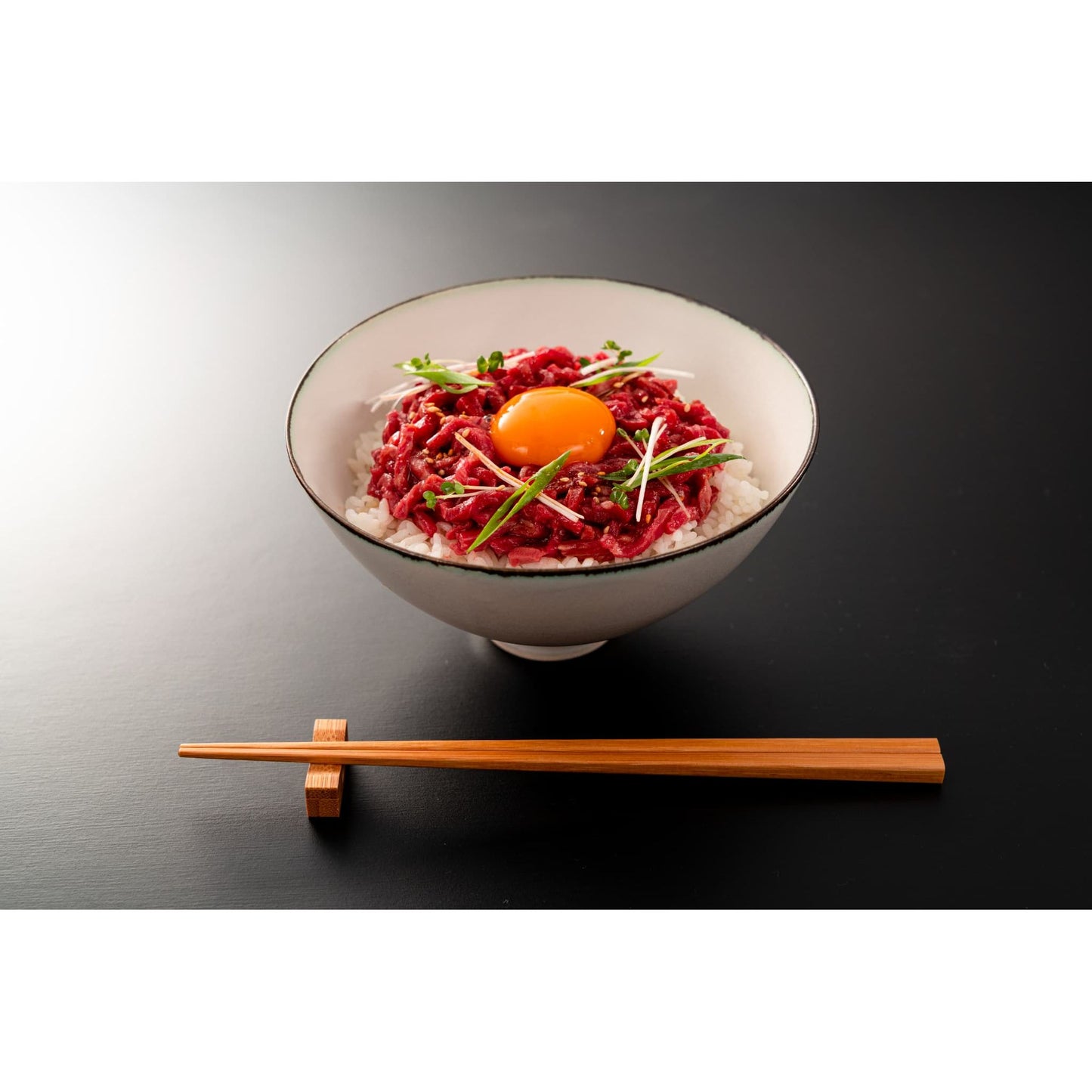 Japanese black beef raw ham yukke bowl set 400g