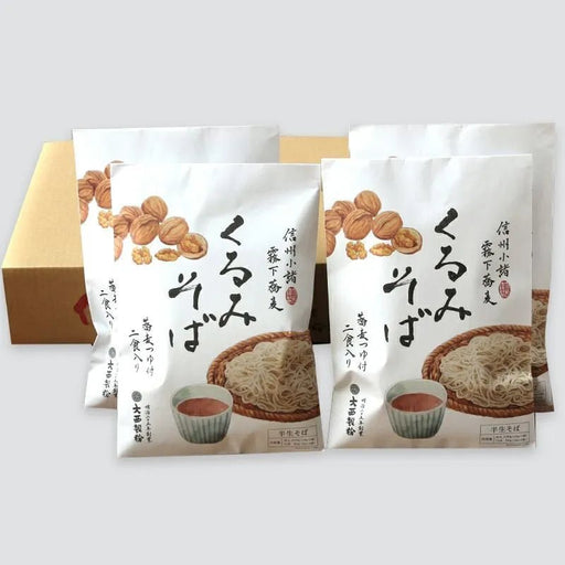 【送料込み】【長野県】くるみそば 半生麺 つゆ付き 2食入り×4袋 - ROJI日本橋 ONLINE STORE