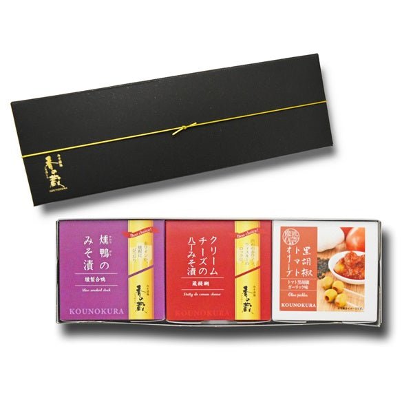 【送料込み】【福島県】香の蔵 赤ワインに合うおつまみ3種（燻鴨・八丁みそ・黒胡椒トマトオリーブ） - ROJI日本橋 ONLINE STORE