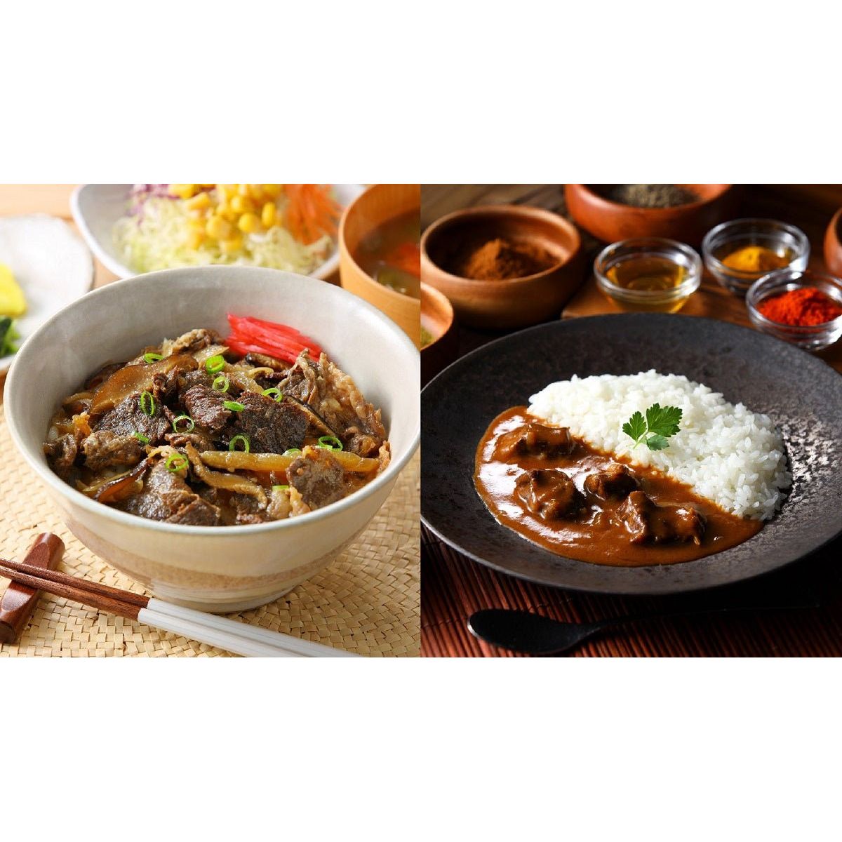 【送料込み】【岡山県】ギフトレンジ対応セット 和牛丼×スパイスカレー各3食 - ROJI日本橋 ONLINE STORE