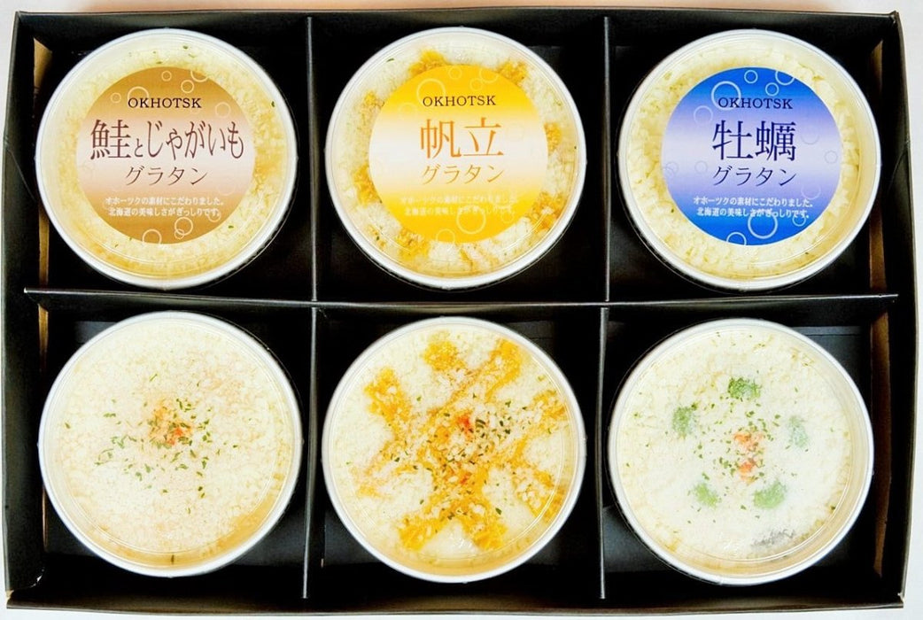 【送料込み】【北海道】オホーツクグラタン3種6個（帆立、鮭とじゃがいも、牡蠣） - ROJI日本橋 ONLINE STORE
