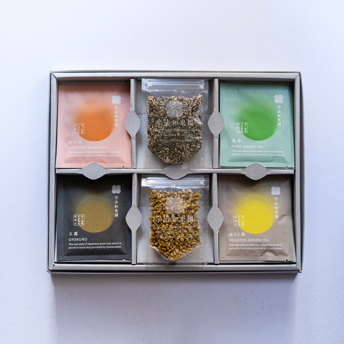 宇治和束園ドリップ茶4種・カモミールクロモジ  -箱入り画像- ROJI日本橋 ONLINE STORE