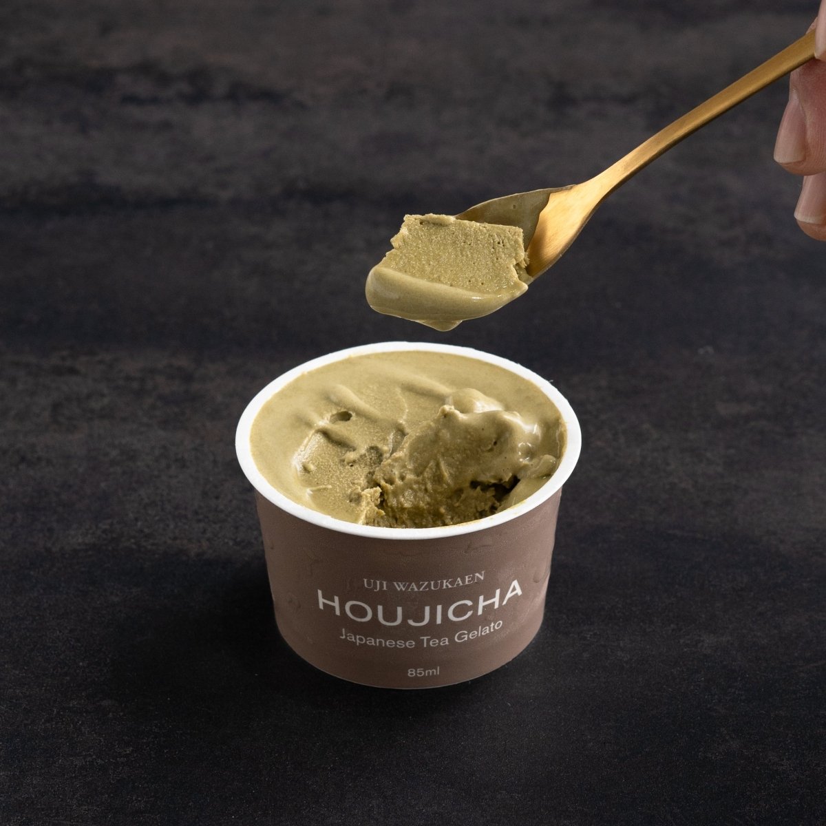 宇治和束園 日本茶ジェラート4種8個 - 浅炒りほうじ茶ジェラート画像 -ROJI日本橋 ONLINE STORE