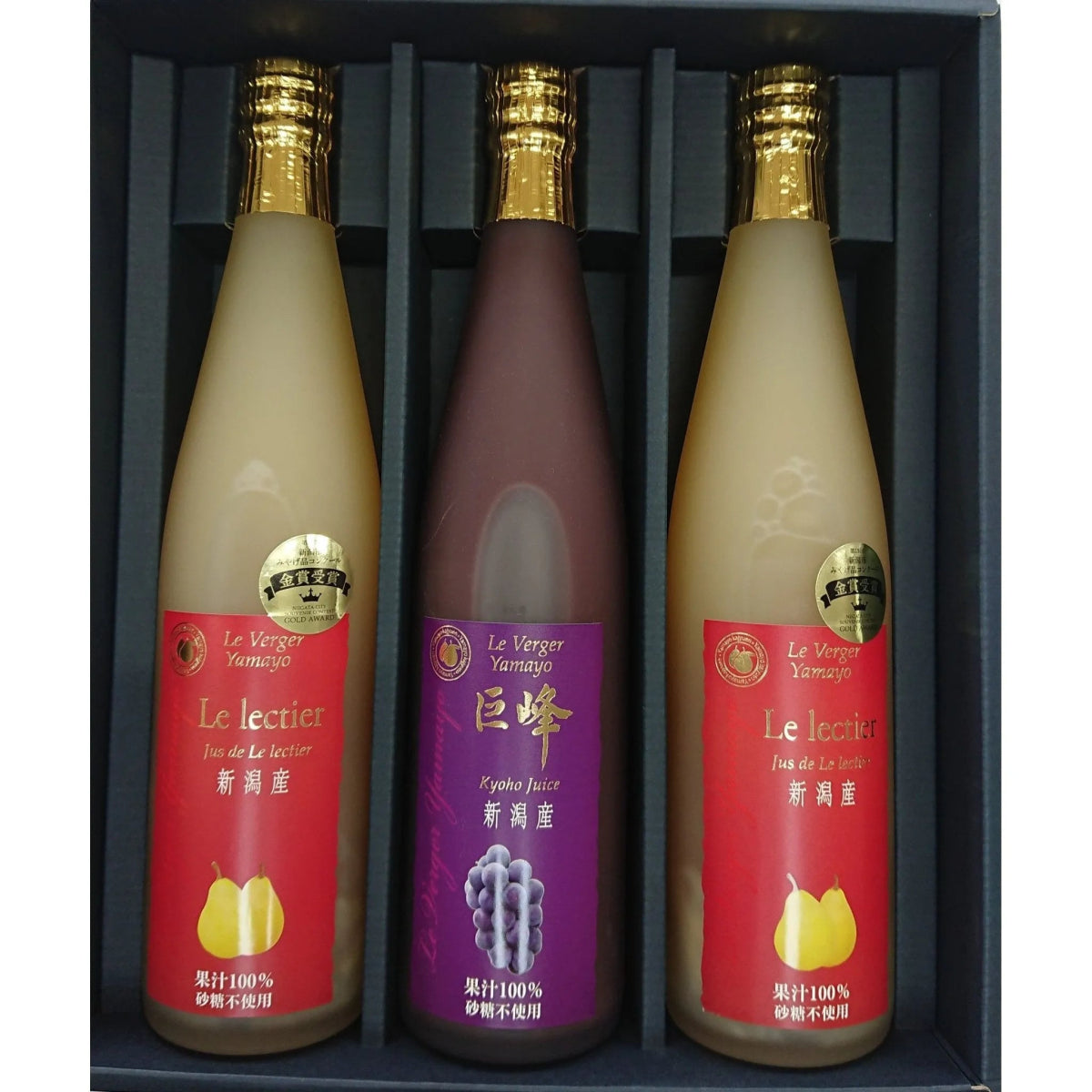 【送料込み】【新潟県】ルレクチェと巨峰ジュース500ml×3本ギフト - ROJI日本橋 ONLINE STORE