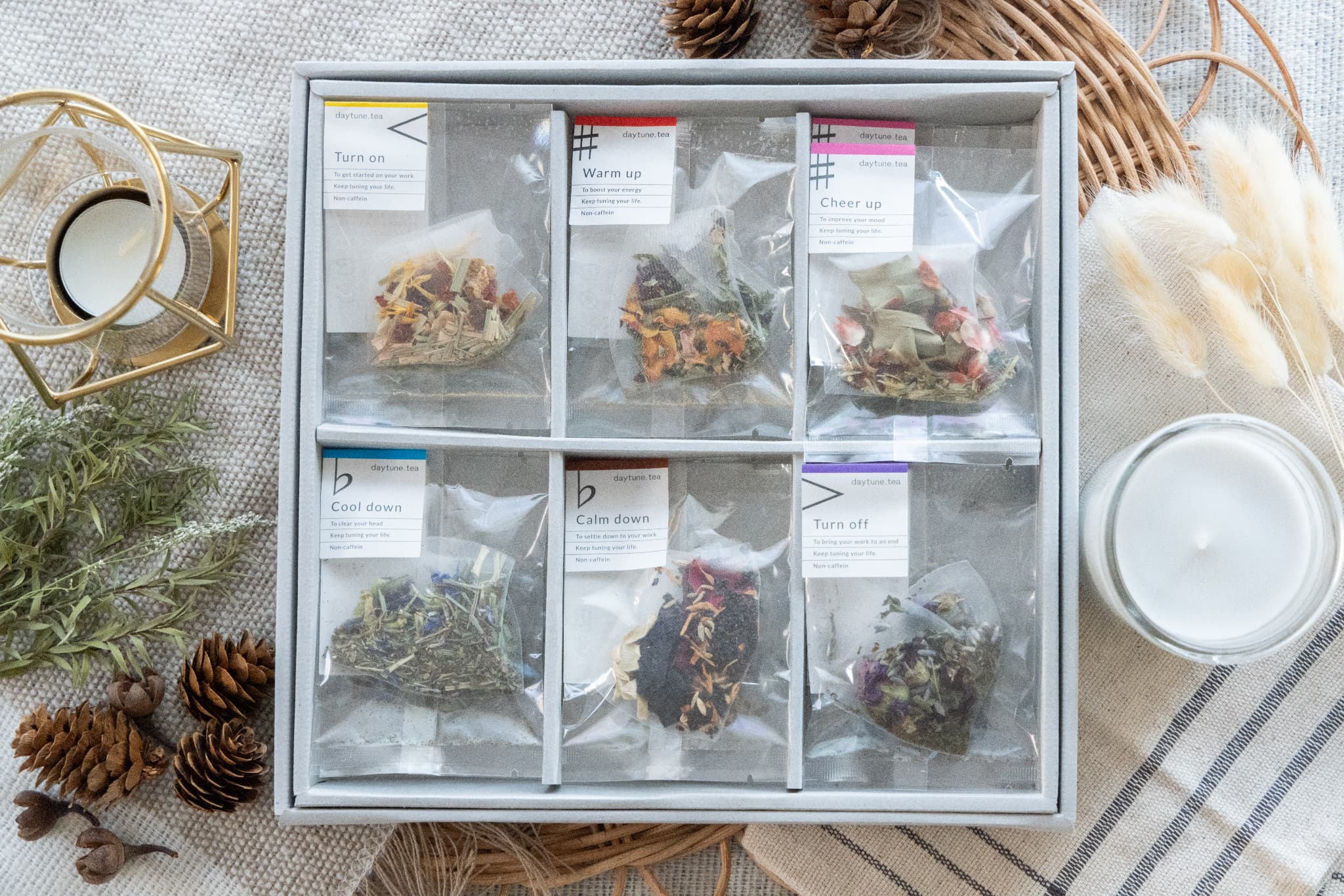 【送料込み】【ノンカフェイン・有機/無農薬】クラフトハーブティー daytune. tea ボックス・M(6種類×2個）