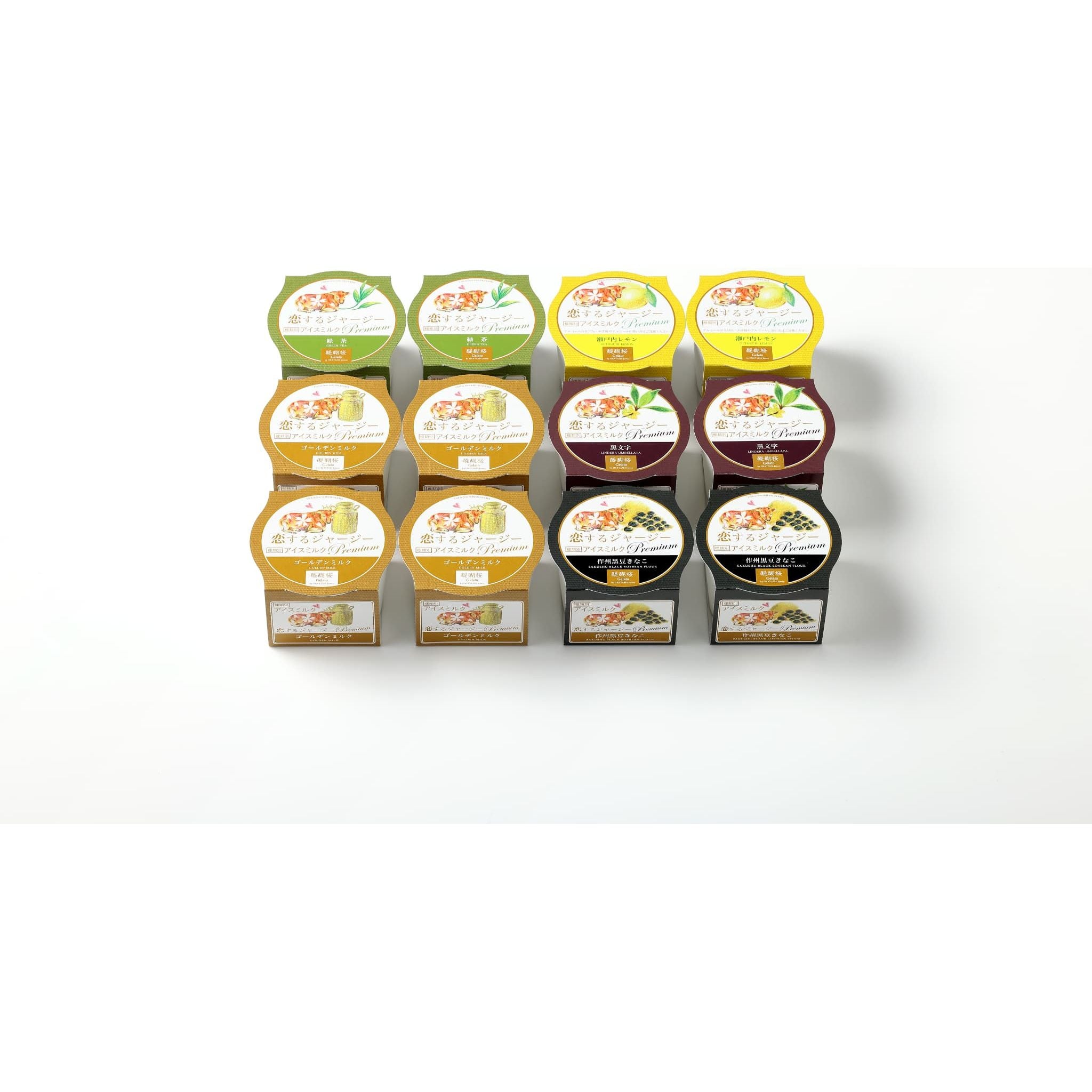 醍醐桜 岡山県産 恋するジャージージェラートC（ゴールデンミルク120ml×4個、緑茶・作州黒豆きなこ・黒文字・瀬戸内レモン120ml×各2個） - ROJI日本橋 ONLINE STORE