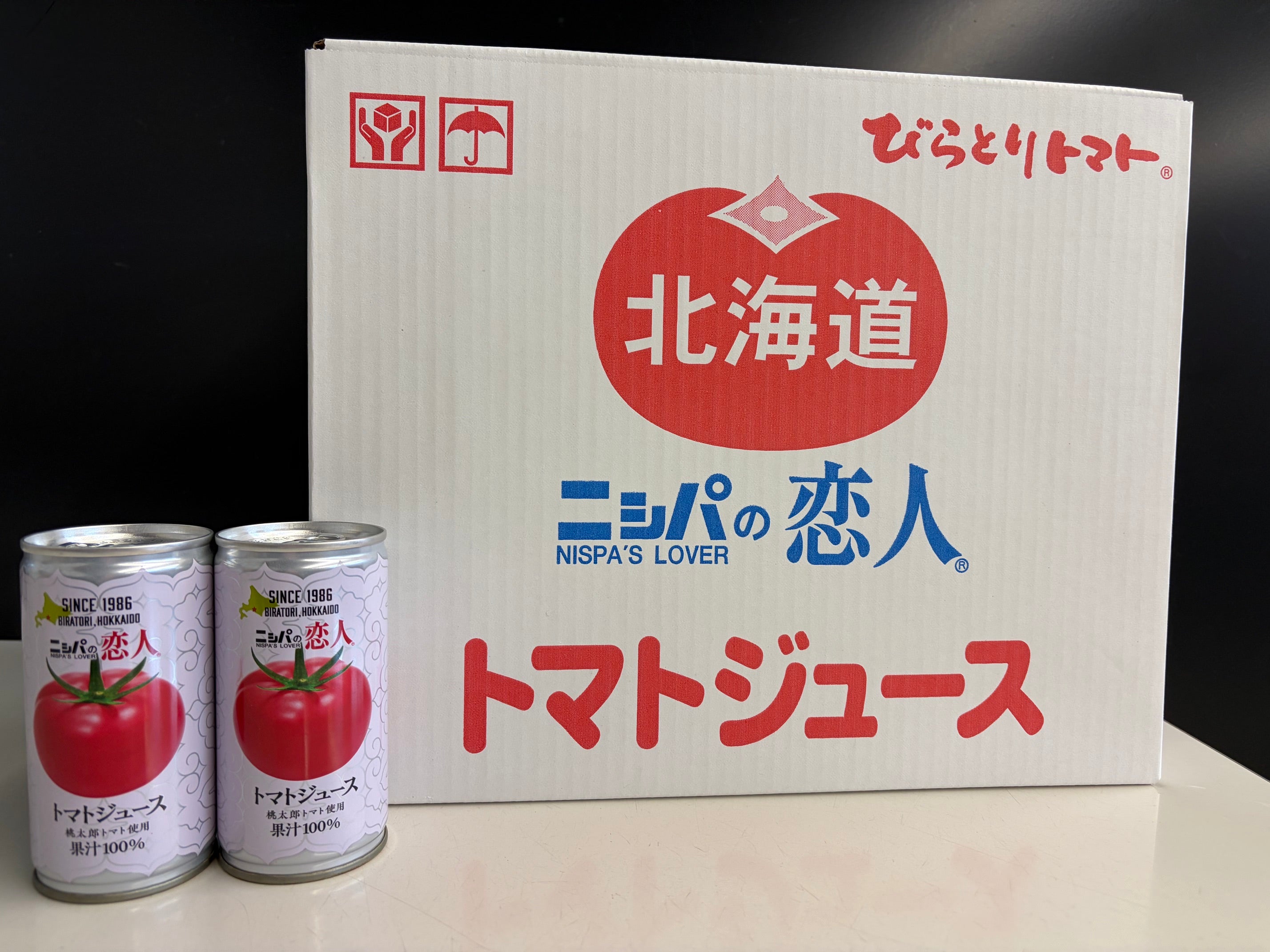 【送料込み】【北海道びらとり町】果汁100％「ニシパの恋人」トマトジュース　無塩　30缶