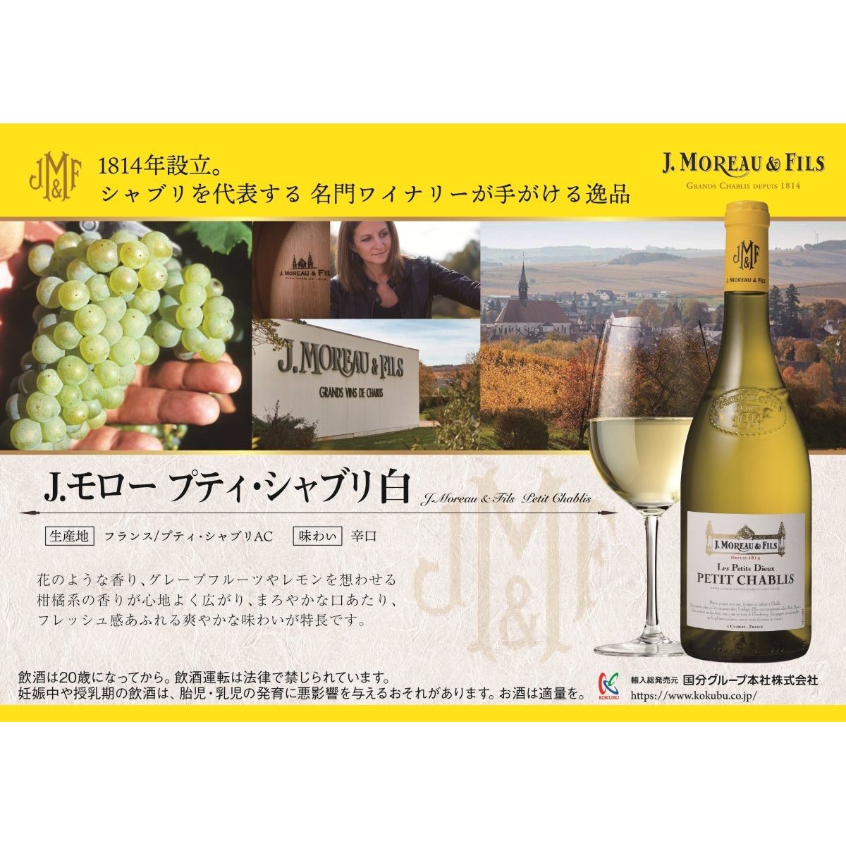 J.モロー　プティ・シャブリ　白　750ml - ROJI日本橋 ONLINE STORE