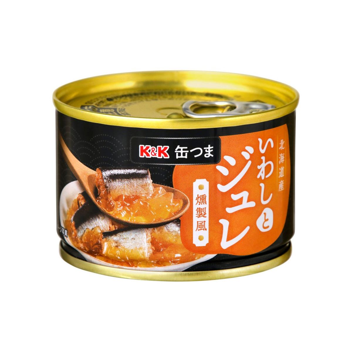 K&K 缶つま 北海道産いわしとジュレ 燻製風 - 魚介類（缶詰・瓶詰