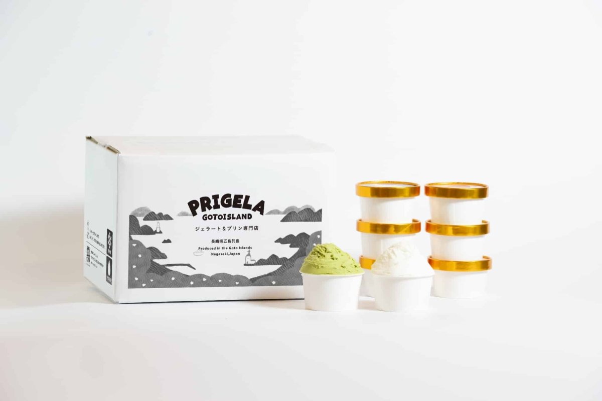 【送料込み】PRIGELA ジェラートギフト8個セット（五島塩ミルク/長崎そのぎ抹茶/五島安納芋/五島いちご/長崎みかん/チョコレート/ラムレーズン/ピスタチオ 各1個） - ROJI日本橋 ONLINE STORE