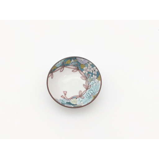 【送料込み】【石川県】九谷焼 平盃 結び花詰 青（藤木美里・画） - ROJI日本橋 ONLINE STORE