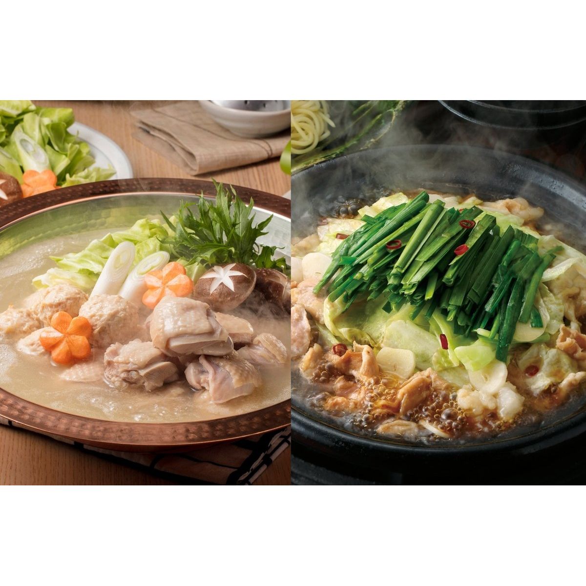 【送料込み】【福岡県】博多華味鳥　水たき・もつ鍋食べ比べセット - ROJI日本橋 ONLINE STORE