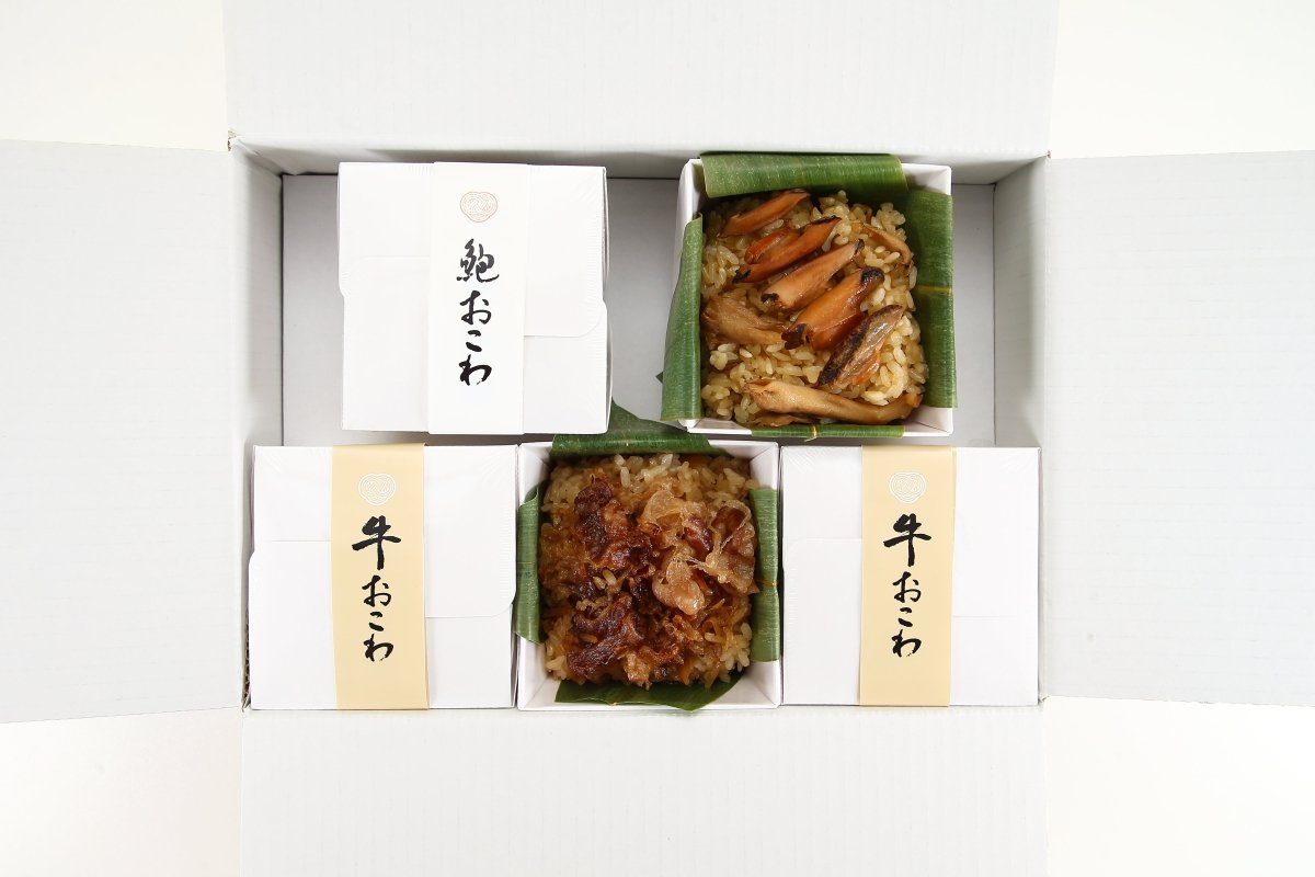 【送料込み】甲州ワインビーフおこわ×３・あわびの煮貝おこわ×２詰合せ - ROJI日本橋 ONLINE STORE