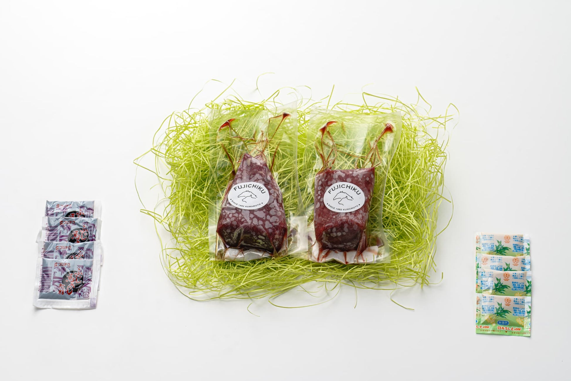 ふじ馬刺し赤身食べくらべセット（ロース80g、上赤身80g）　商品画像