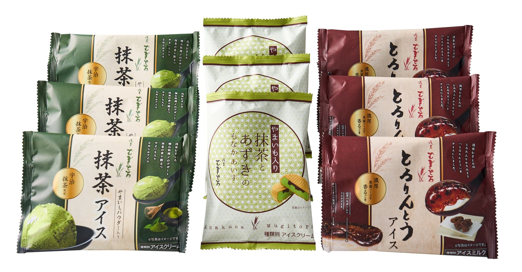 浅草むぎとろ　アイス３種セット［９個］　商品画像