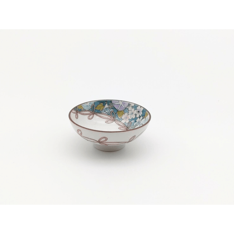 【送料込み】【石川県】九谷焼 平盃 結び花詰 青（藤木美里・画） - ROJI日本橋 ONLINE STORE