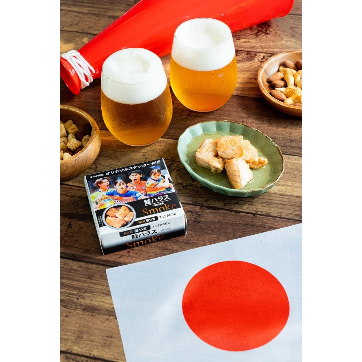 【数量限定】Ｔリーグ×K&K缶つまSmoke 鮭ハラス（オリジナルステッカー付き） - ROJI日本橋 ONLINE STORE