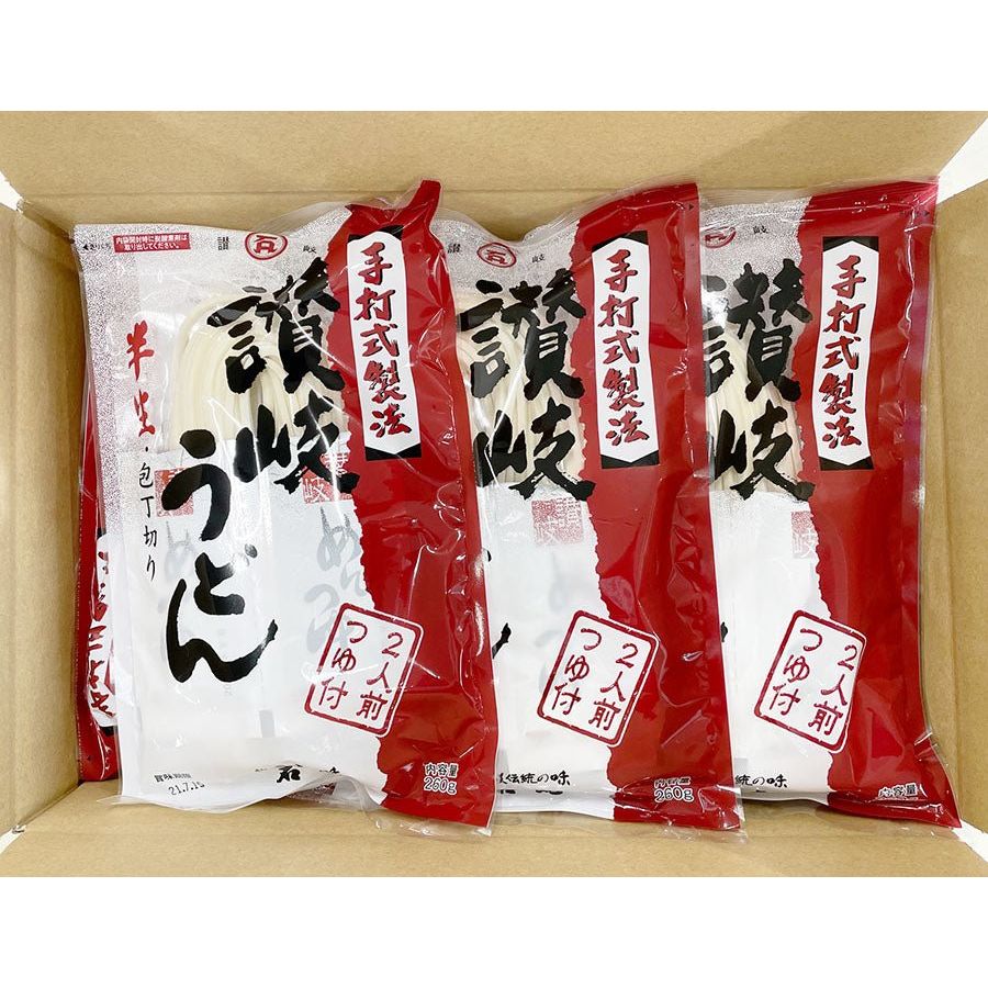 送料込み】【香川県】石丸製麺 半生讃岐うどん包丁切り・つゆ付 12人前