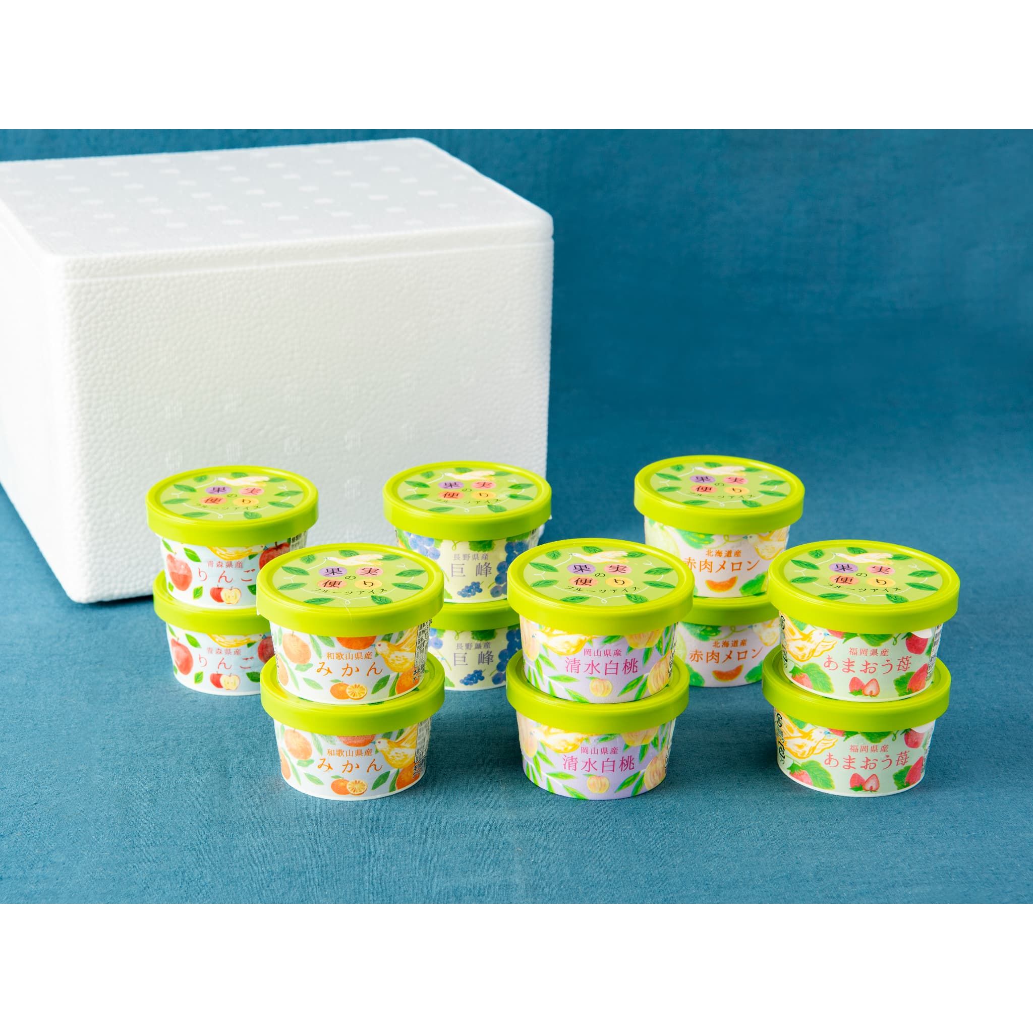 送料込み】【大阪府】〜果実の便り〜国産フルーツアイス物語 12個