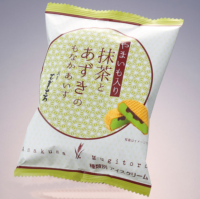 浅草むぎとろ　やまいも入り抹茶とあずきのもなかアイス　6個 - ROJI日本橋 ONLINE STORE