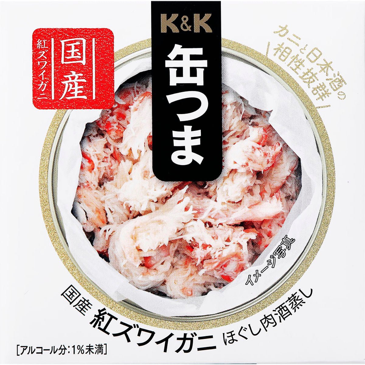 K＆K Can Tsuma家用红色Zwai Crab Rois蒸熟的肉