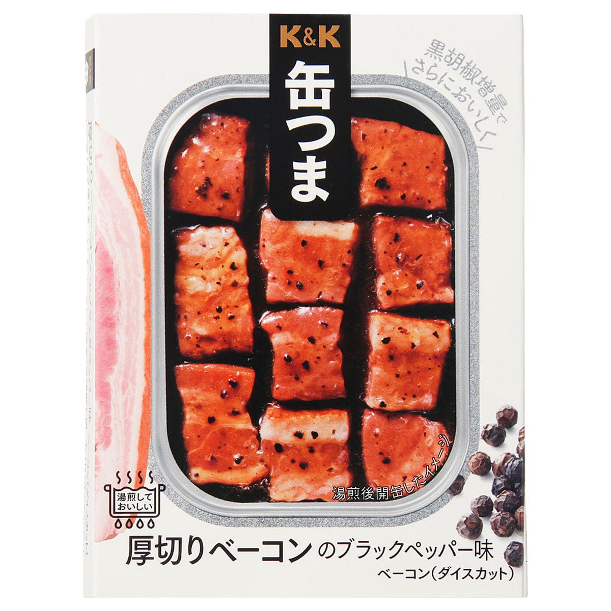 K&K 缶つま 厚切りベーコンのブラックペッパー味