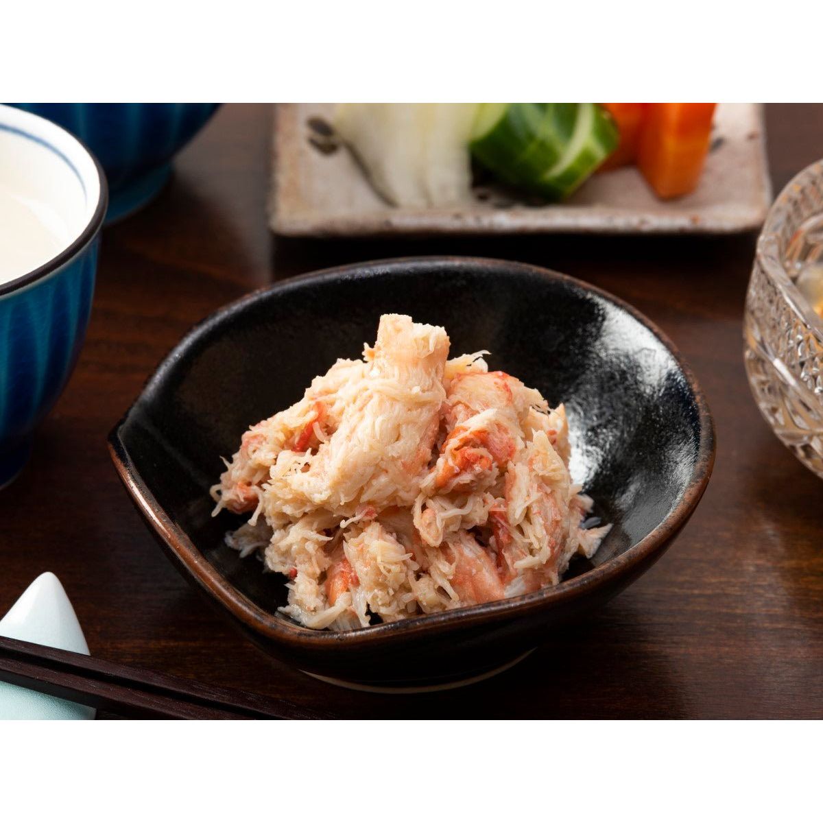 K&K Can Tsuma Domestic Red Zwai Crab Rois-Dired Meat cuit à la vapeur